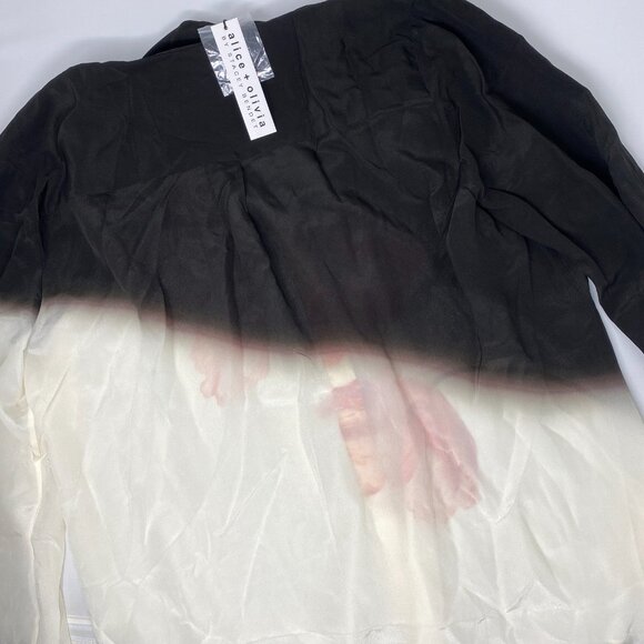 Alice + Olivia Brady Floral Silk Blouse Extra Large NWT $375 - Picture 14 of 14